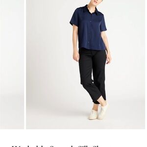 Quince Blue Casual Button Down Shirt